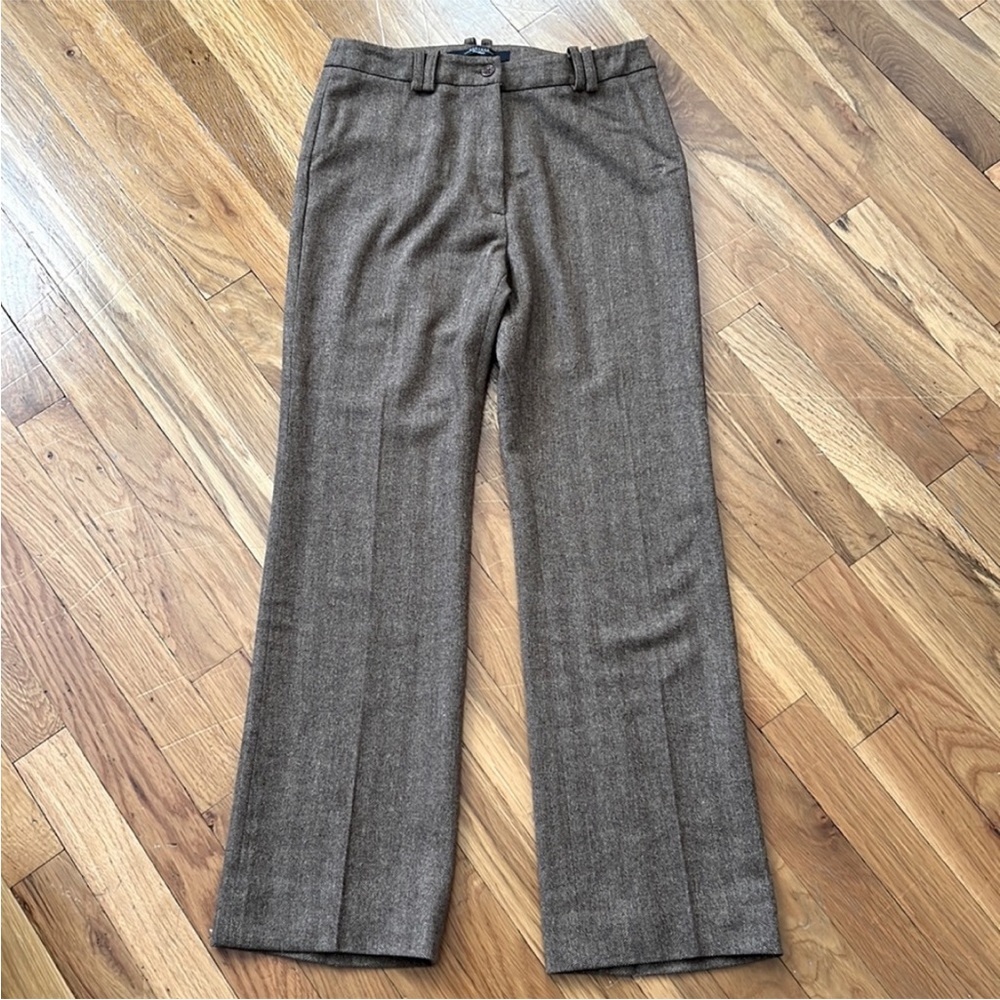 MaxMara Brown High Waist Wool Pants